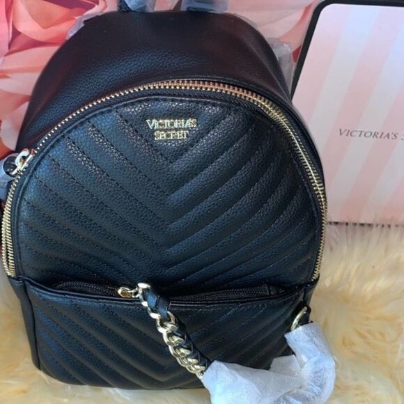 Victoria’s Secret Black Quilted Mini Backpack main image 5